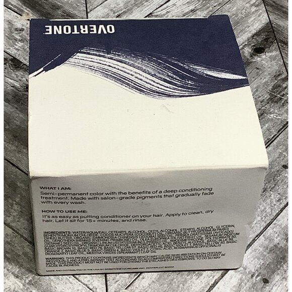 Overtone Coloring Conditioner 8 Fl Oz Blue For Brown Hair - Picture 4 of 5